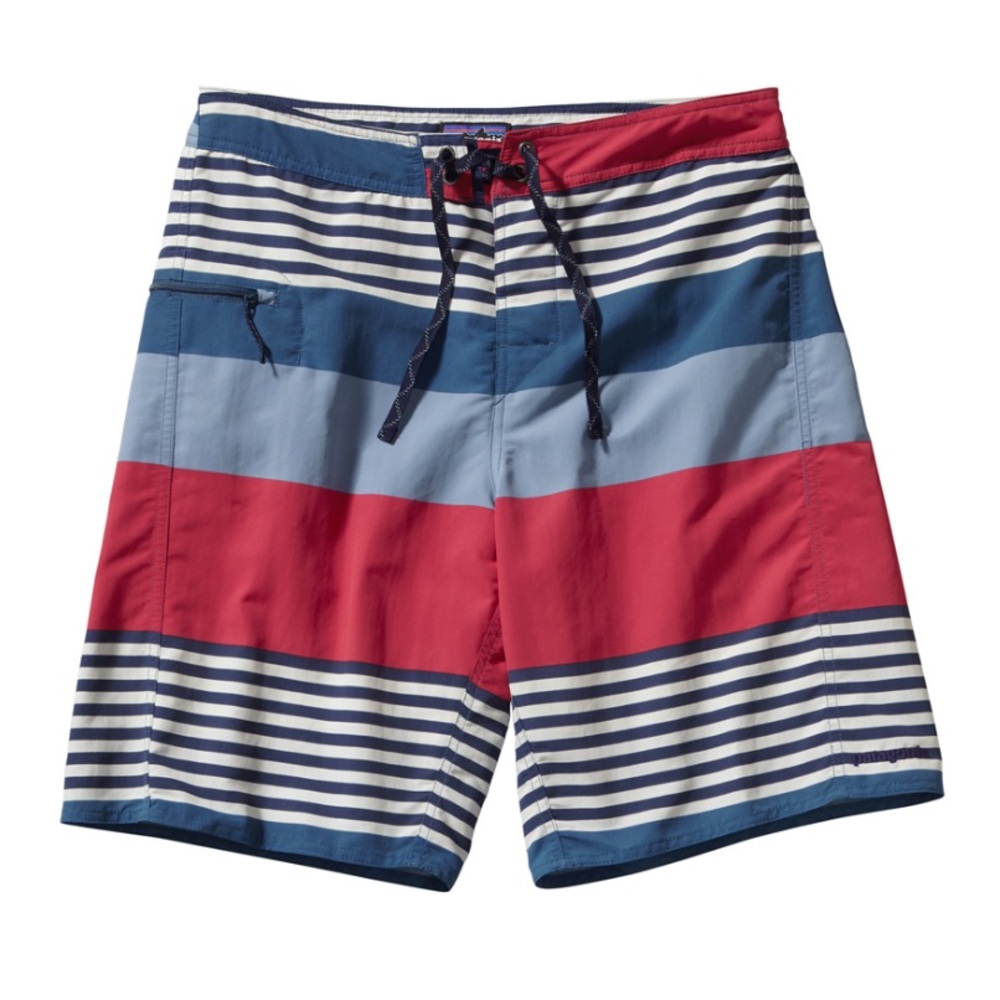 Patagonia Men’s Wavefarer Unlined Patriotic Striped 10” Board Shorts UPF Size 32